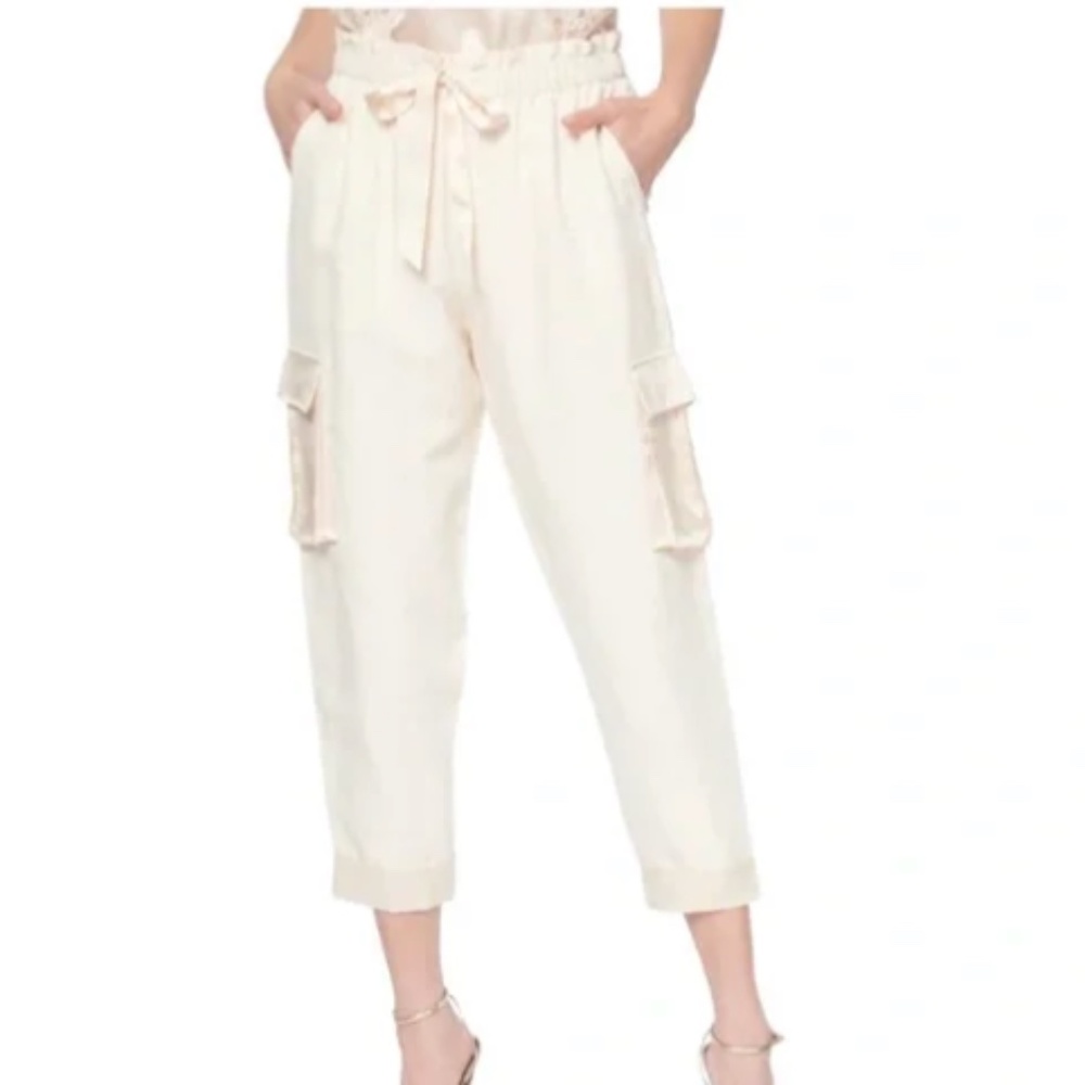 *Cami Nyc Womens Harley Linen Silk Ceramic Cargo Pants